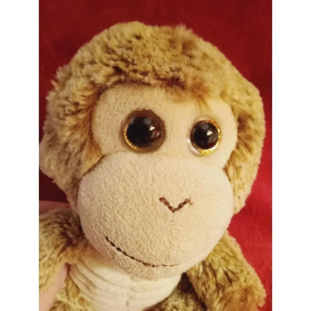 Plush Kellytoy RETIRED Valentine Plush Stuffed Monkey Embroidered Heart on Foot